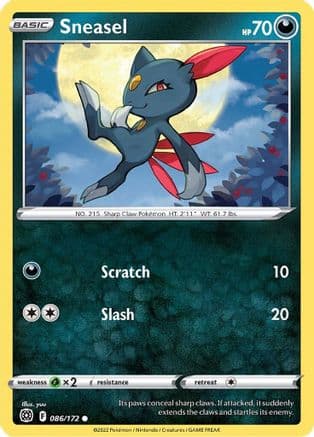 Sneasel — SWSH09: Brilliant Stars Pokémon TCG card by yuu