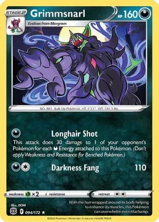 Grimmsnarl — SWSH09: Brilliant Stars Pokémon TCG card by DOM
