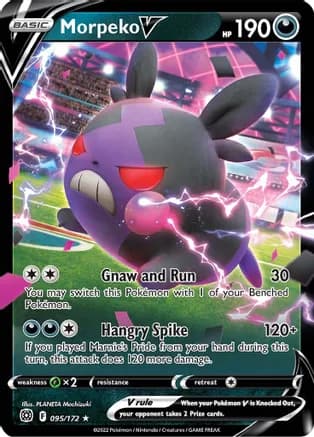 Morpeko V — SWSH09: Brilliant Stars Pokémon TCG card by PLANETA Mochizuki