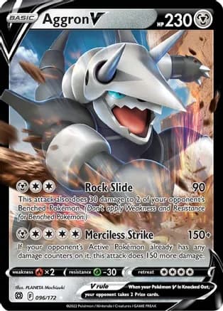 Aggron V — SWSH09: Brilliant Stars Pokémon TCG card by PLANETA Mochizuki