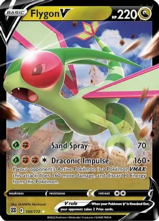 Flygon V — SWSH09: Brilliant Stars Pokémon TCG card by PLANETA Mochizuki