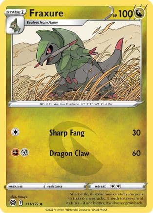 Fraxure — SWSH09: Brilliant Stars Pokémon TCG card by Hataya