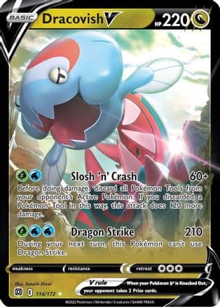 Dracovish V — SWSH09: Brilliant Stars Pokémon TCG card by Satoshi Shirai