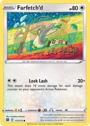 Farfetch'd — SWSH09: Brilliant Stars Pokémon TCG card by Tomokazu Komiya