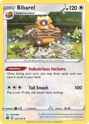 Bibarel — SWSH09: Brilliant Stars Pokémon TCG card by OKACHEKE