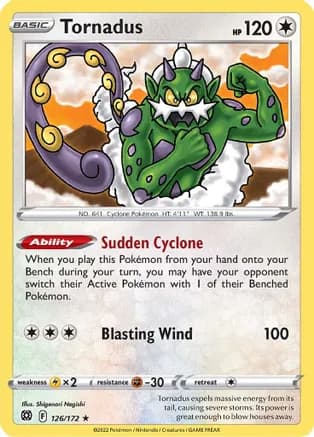 Tornadus — SWSH09: Brilliant Stars Pokémon TCG card by Shigenori Negishi