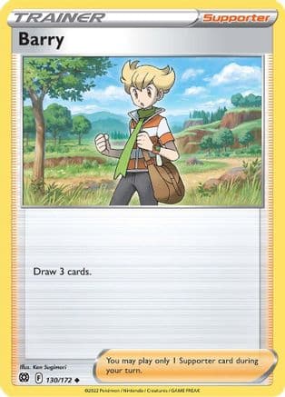 Barry — SWSH09: Brilliant Stars Pokémon TCG card by Ken Sugimori