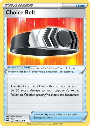 Choice Belt — SWSH09: Brilliant Stars Pokémon TCG card by Studio Bora Inc.