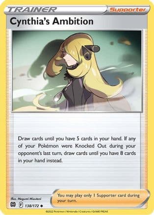 Cynthia's Ambition — SWSH09: Brilliant Stars Pokémon TCG card by Megumi Mizutani
