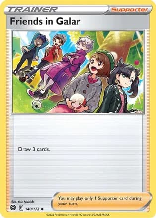 Friends in Galar — SWSH09: Brilliant Stars Pokémon TCG card by Yuu Nishida
