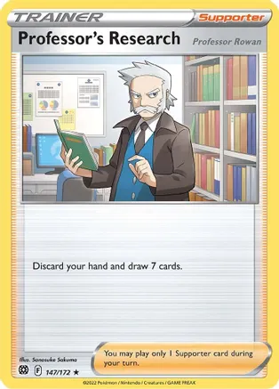 Professor's Research [Professor Rowan] — SWSH09: Brilliant Stars Pokémon TCG card by Sanosuke Sakuma