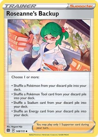 Roseanne's Backup — SWSH09: Brilliant Stars Pokémon TCG card by Nagomi Nijo