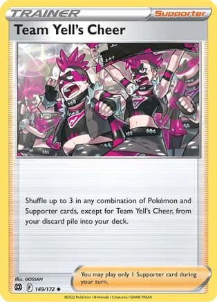 Team Yell's Cheer — SWSH09: Brilliant Stars Pokémon TCG card by GOSSAN