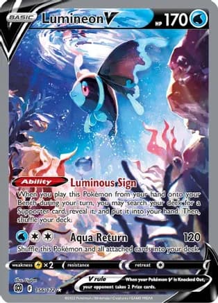 Lumineon V (Alternate Full Art) — SWSH09: Brilliant Stars
