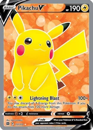 Pikachu V (Full Art) — Pokémon TCG card