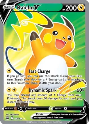 Raichu V (Full Art) — SWSH09: Brilliant Stars