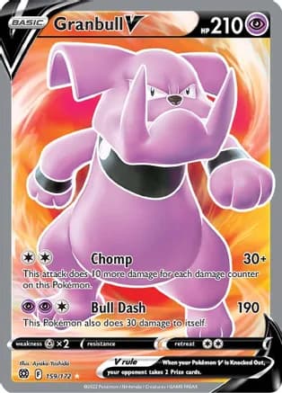Granbull V (Full Art) — SWSH09: Brilliant Stars