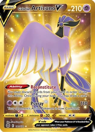 Galarian Articuno V (Secret) — SWSH09: Brilliant Stars