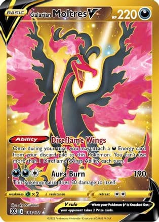 Galarian Moltres V (Secret) — Pokémon TCG card
