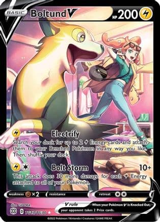 Boltund V — SWSH09: Brilliant Stars Trainer Gallery Pokémon TCG card by GIDORA
