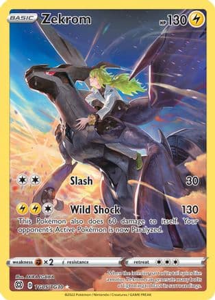 Zekrom — SWSH09: Brilliant Stars Trainer Gallery Pokémon TCG card by AKIRA EGAWA
