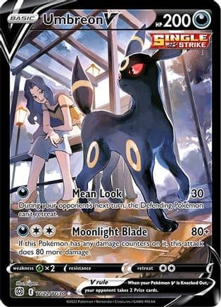 Umbreon V — SWSH09: Brilliant Stars Trainer Gallery Pokémon TCG card by Ligton