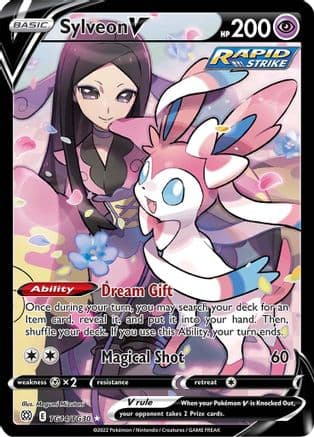 Sylveon V — SWSH09: Brilliant Stars Trainer Gallery Pokémon TCG card by Megumi Mizutani