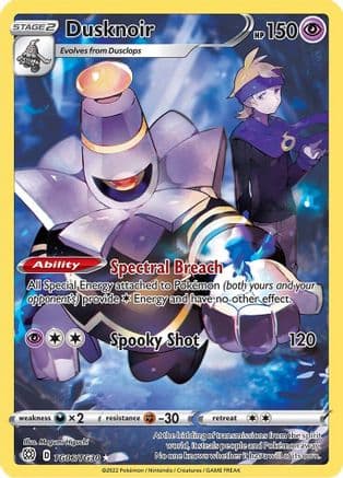 Dusknoir — SWSH09: Brilliant Stars Trainer Gallery Pokémon TCG card by Megumi Higuchi