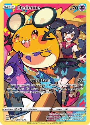 Dedenne — SWSH09: Brilliant Stars Trainer Gallery Pokémon TCG card by kurumitsu