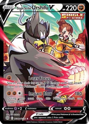 Single Strike Urshifu V — SWSH09: Brilliant Stars Trainer Gallery Pokémon TCG card by Yuu Nishida