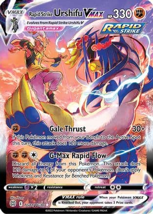 Rapid Strike Urshifu VMAX — SWSH09: Brilliant Stars Trainer Gallery Pokémon TCG card by Scav