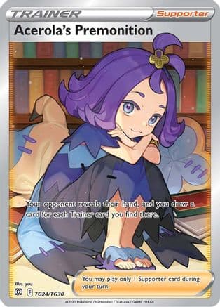 Acerola's Premonition — SWSH09: Brilliant Stars Trainer Gallery Pokémon TCG card by yuu