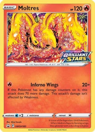 Moltres - SWSH185 — SWSH: Sword & Shield Promo Cards Pokémon TCG card by Shinji Kanda