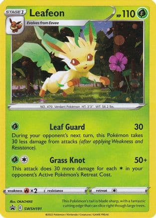 Leafeon - SWSH191 — SWSH: Sword & Shield Promo Cards Pokémon TCG card by Ken Sugimori