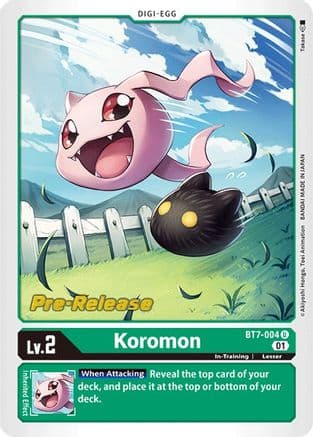 Koromon — Next Adventure Pre-Release Cards