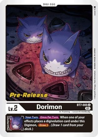 Dorimon — Next Adventure Pre-Release Cards Digimon Card Game card by Akiyoshi Hongo, Toei Animation