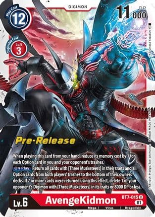 AvengeKidmon — Next Adventure Pre-Release Cards Digimon Card Game card by Atsushi Yamada