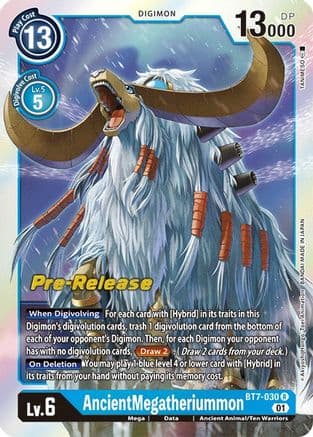 AncientMegatheriummon — Next Adventure Pre-Release Cards Digimon Card Game card by TANUMESO