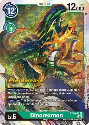Dinorexmon — Next Adventure Pre-Release Cards