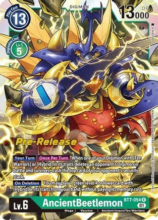 AncientBeetlemon — Next Adventure Pre-Release Cards Digimon Card Game card by GOSSAN