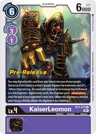 KaiserLeomon — Next Adventure Pre-Release Cards