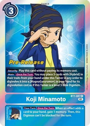 Koji Minamoto — Next Adventure Pre-Release Cards