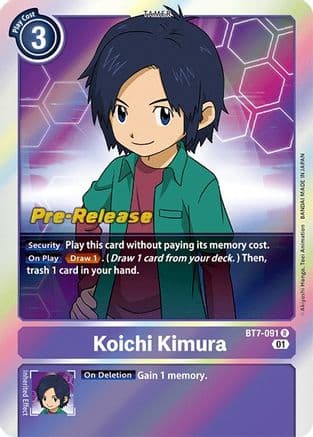 Koichi Kimura — Next Adventure Pre-Release Cards Digimon Card Game card by Akiyoshi Hongo, Toei Animation