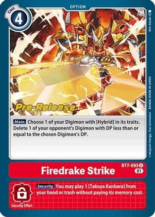 Firedrake Strike — Next Adventure Pre-Release Cards Digimon Card Game card by Shin Sasaki