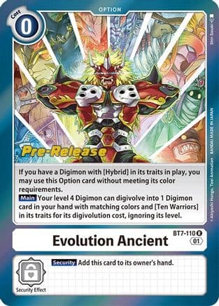 Evolution Ancient — Next Adventure Pre-Release Cards Digimon Card Game card by Akiyoshi Hongo, Toei Animation