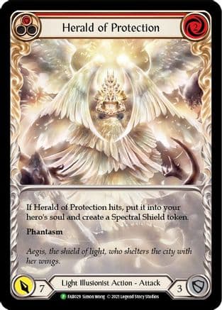 Herald of Protection (Red) - FAB029 — Flesh and Blood: Promo Cards