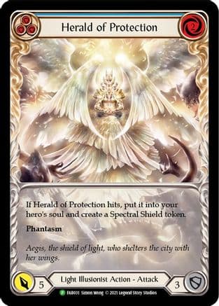 Herald of Protection (Blue) - FAB031 — Flesh and Blood: Promo Cards