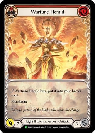 Wartune Herald (Red) (Extended Art) - FAB035 — Flesh and Blood: Promo Cards