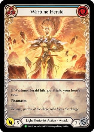 Wartune Herald (Blue) (Extended Art) - FAB037 — Flesh and Blood: Promo Cards