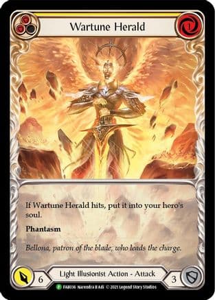 Wartune Herald (Yellow) (Extended Art) -  FAB036 — Flesh and Blood: Promo Cards